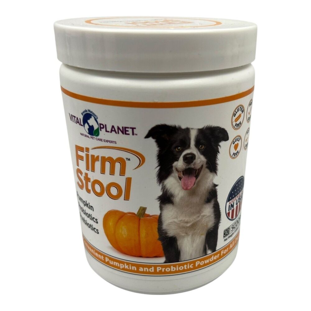 Vital Planet Firm Stool Pumpkin Probiotic Prebiotic Powder For All Dogs 3.9oz